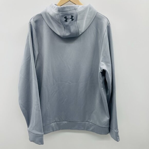 Under Armour Mens Size Large Cold Gear Loose Fit Logo Hoodie Sweatshirt in Gray - Picture 4 of 7
